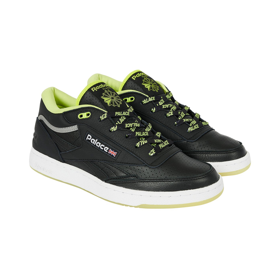 Thumbnail PALACE REEBOK CLUB C MID II REVENGE CORE BLACK / ACID YELLOW / FOOTWEAR WHITE one color