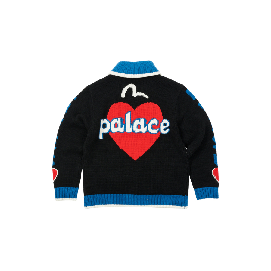 Palace Evisu Cowichan Knit Black - Palace Evisu 2023 - Palace 