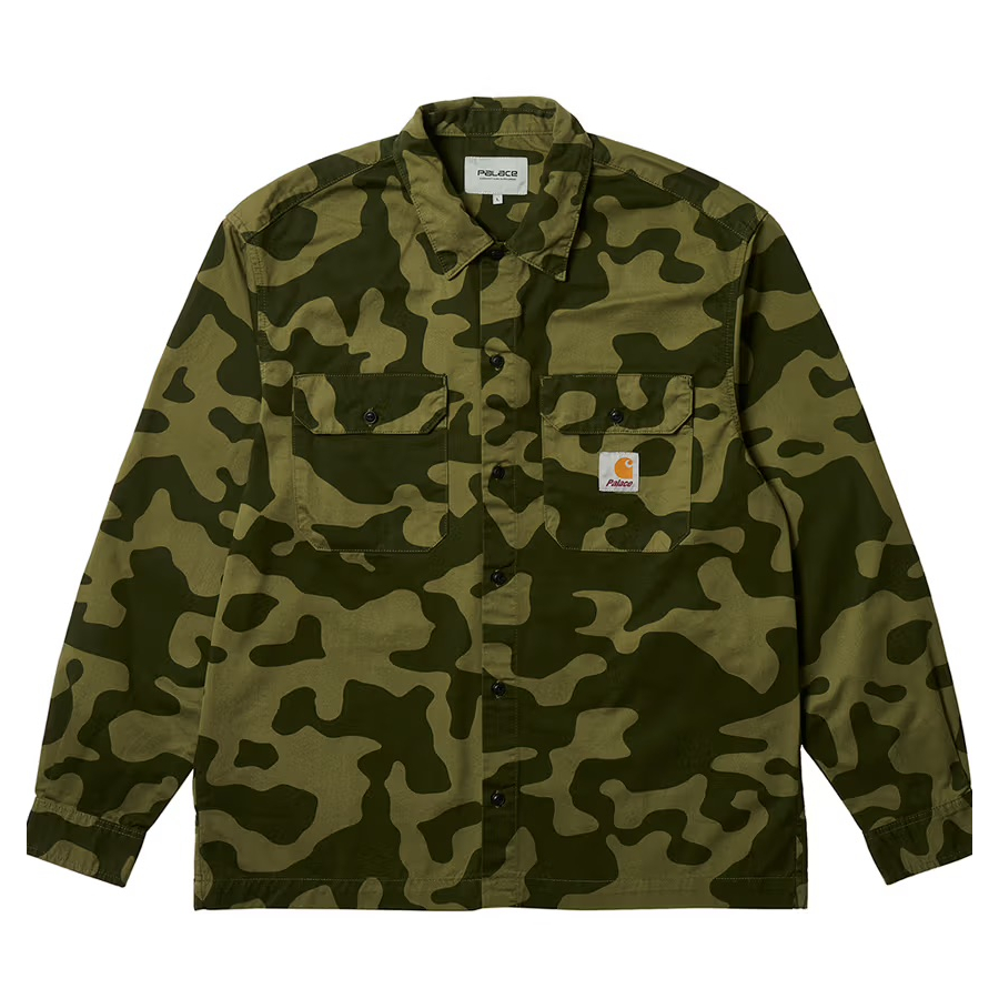 Thumbnail PALACE CARHARTT WIP LONGSLEEVE MASTER SHIRT DOLLAR GREEN CAMO one color