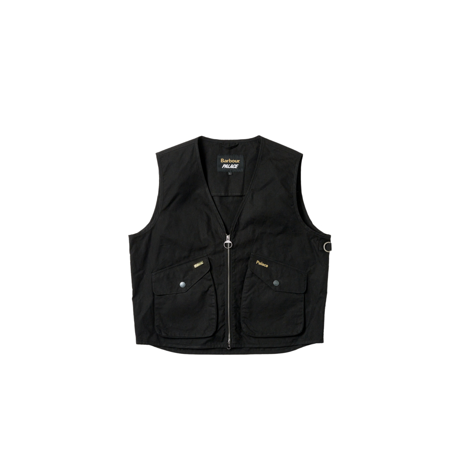 Palace Barbour Fly Fishin Vest Black - Palace Barbour 2023 ...