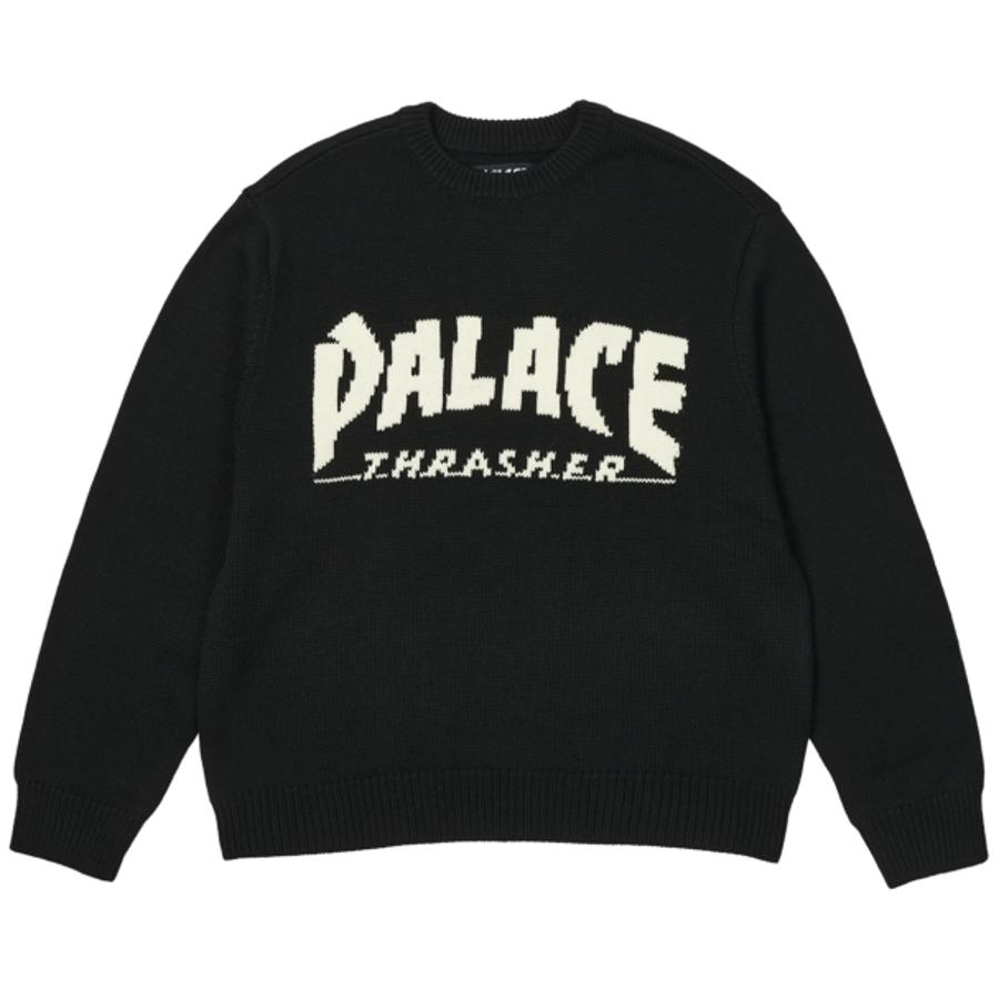 Thumbnail PALACE THRASHER KNIT BLACK one color