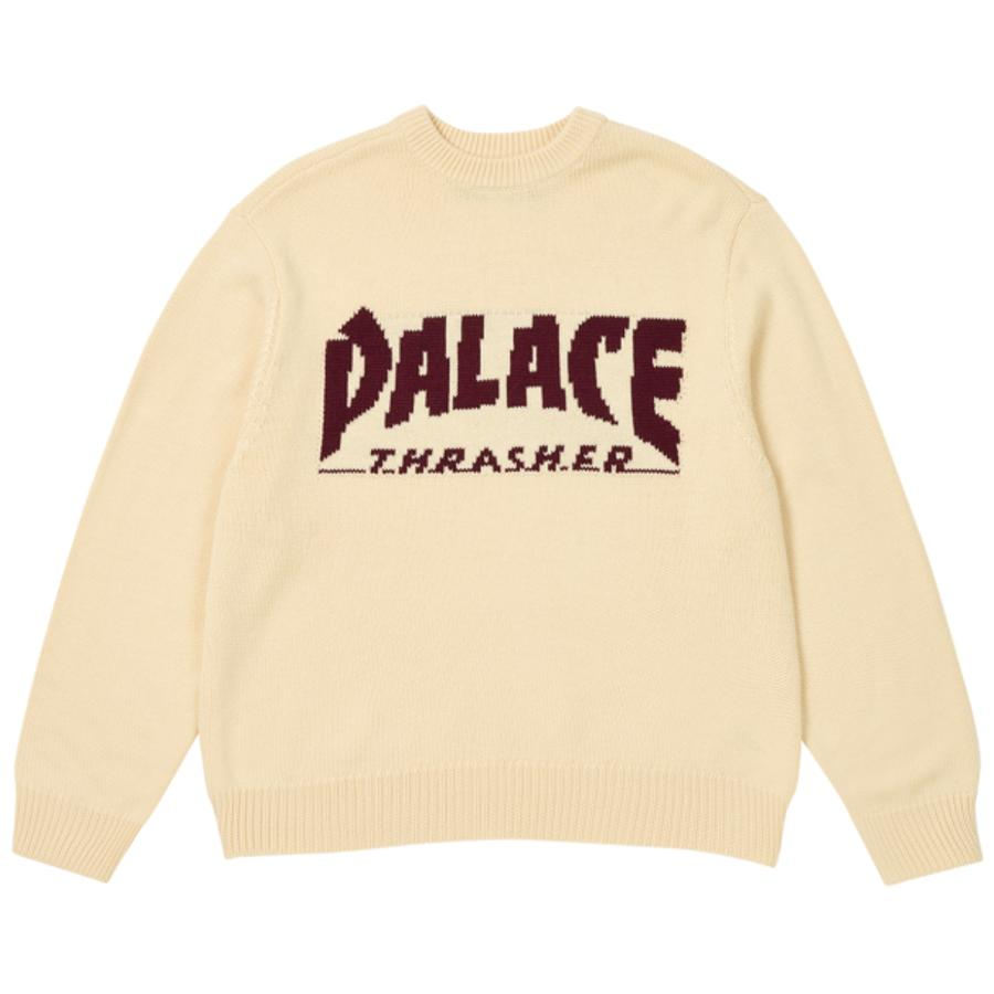 Thumbnail PALACE THRASHER KNIT OFF WHITE one color