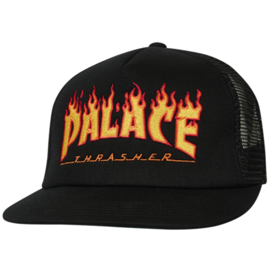 Palace Thrasher Trucker Hat Black - Palace Thrasher 2024 - Palace