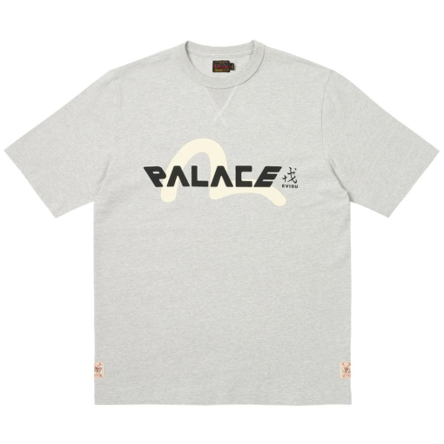 Thumbnail PALACE EVISU LOGO T-SHIRT GREY MARL one color