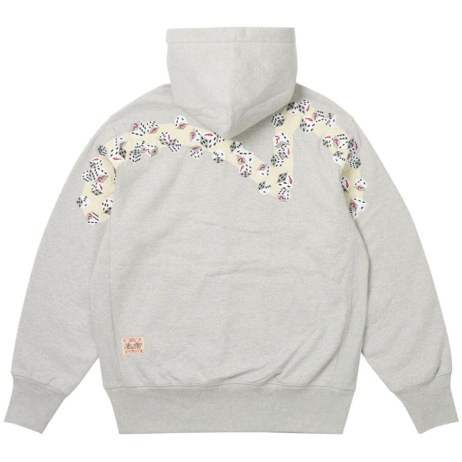 Thumbnail PALACE EVISU ZIP HOOD GREY MARL one color