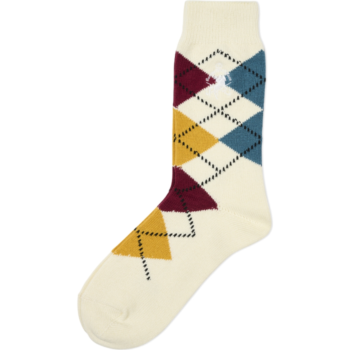 Thumbnail PALACE BEAMS PLUS ARGYLE SOCKS WHISPER WHITE one color