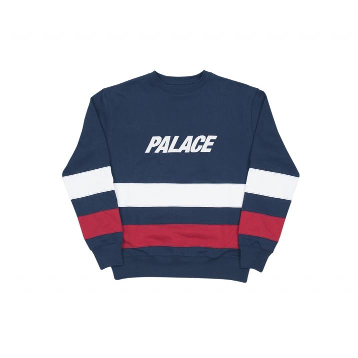 STRIPE PANEL CREW NAVY/WHITE one color