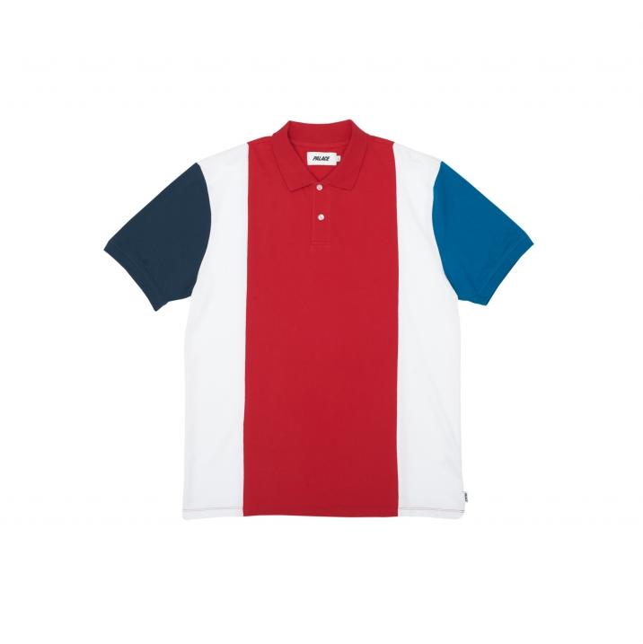 Thumbnail STRIPE PANEL POLO RED/WHITE/NAVY one color