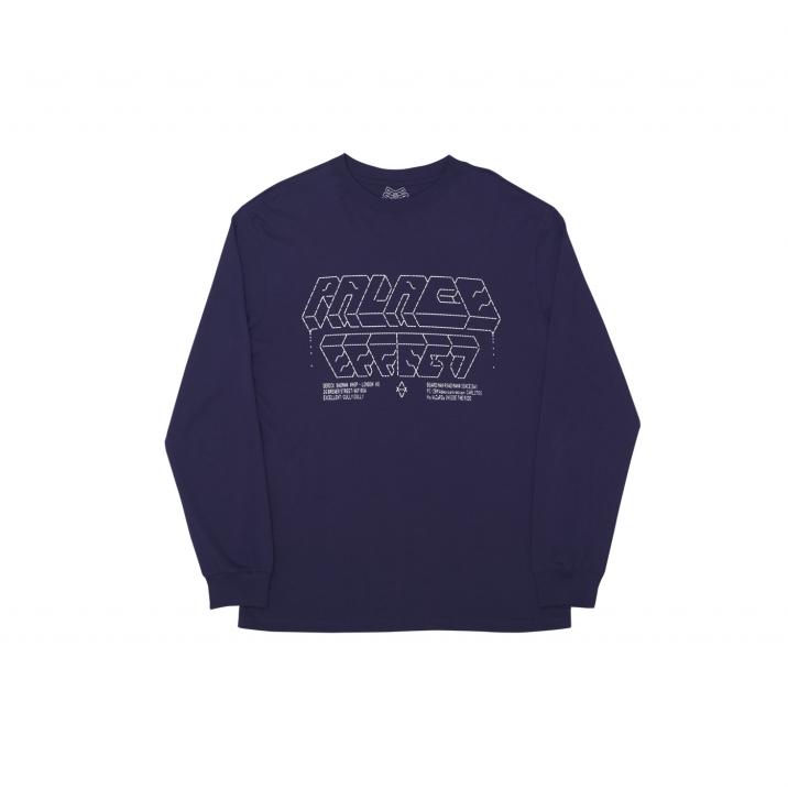 PALACE EFFECT L/S T-SHIRT PURPLE one color