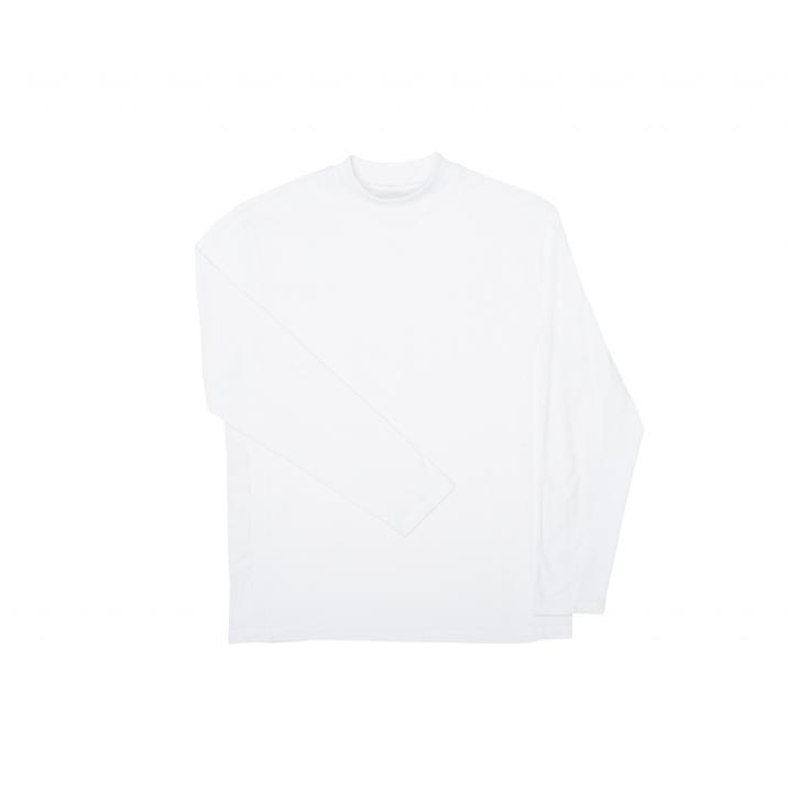 PANELLED PIQUE L/S T-SHIRT SET IN WHITE one color