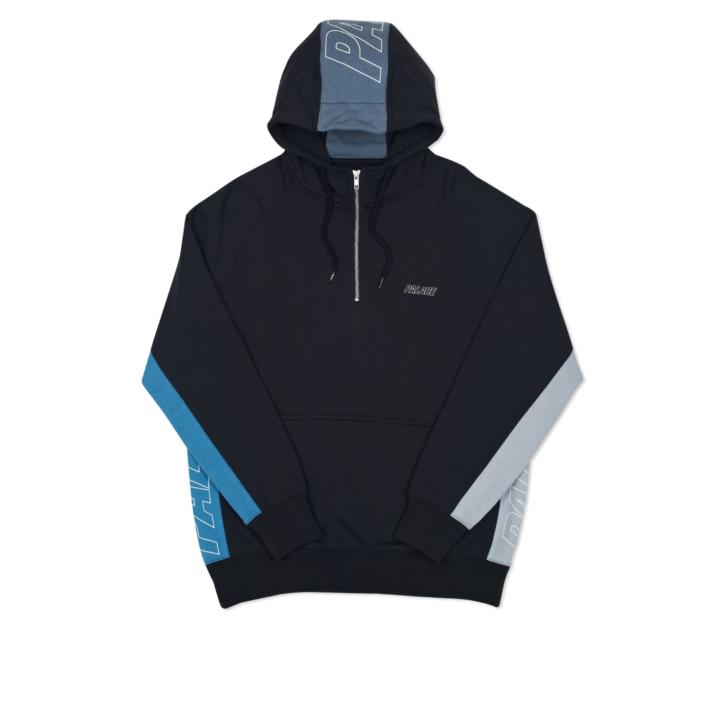 Thumbnail QUARTER ZIP HOOD BLACK one color