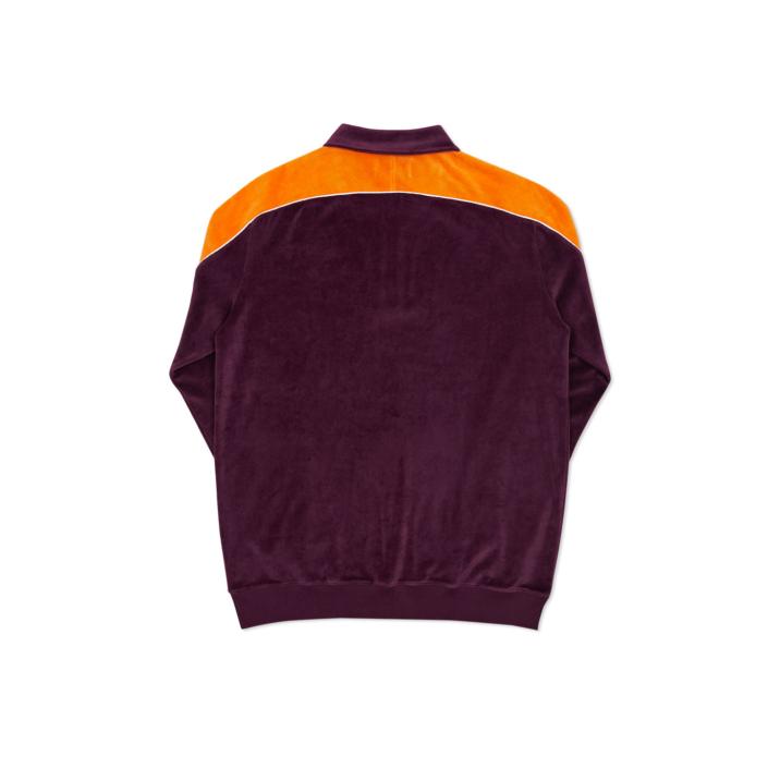 Thumbnail VELOUR HALF ZIP DARK PURPLE / ORANGE one color