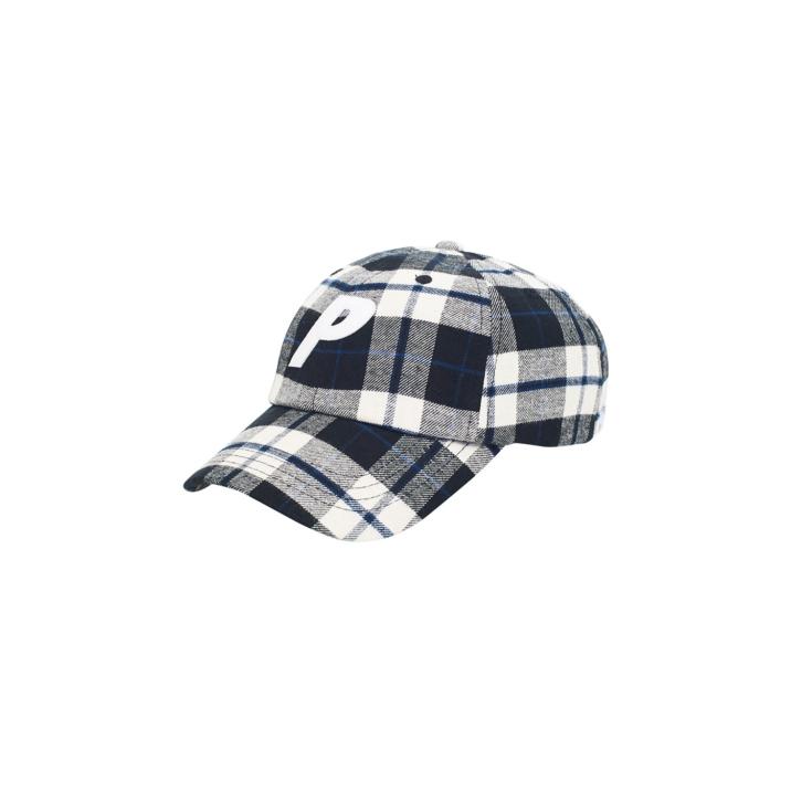 P 6-PANEL BLACK / WHITE FLANNEL one color