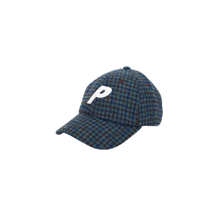 P 6-PANEL HARRIS TWEED BLUE CHECK one color