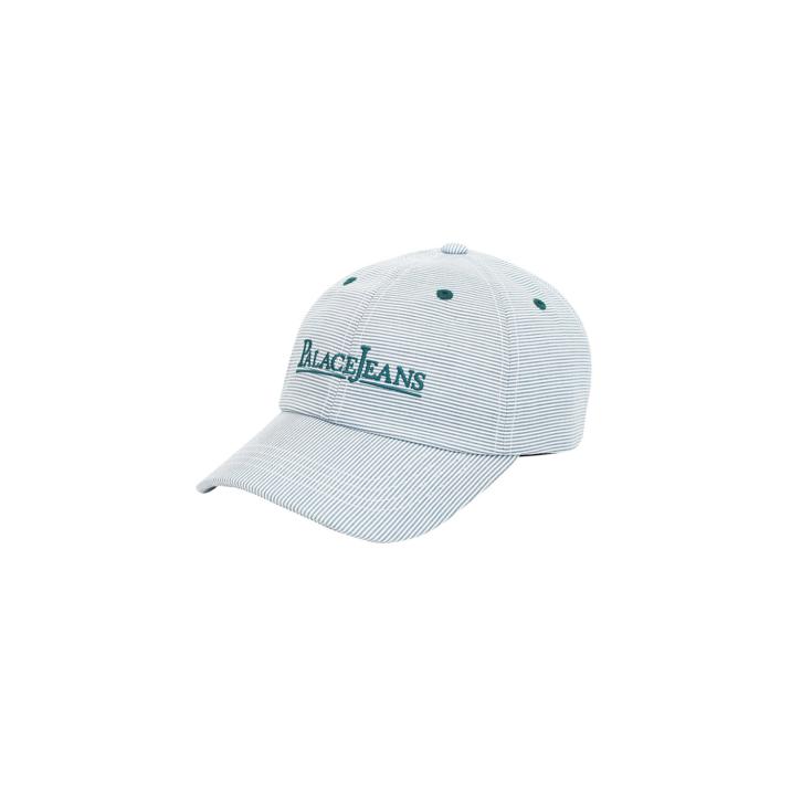 PJ'S 6-PANEL GREEN / WHITE STRIPES one color