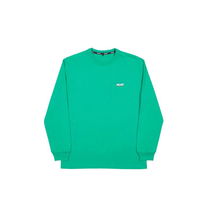 BASICALLY A POCKET LONGSLEEVE POOL GREEN one color