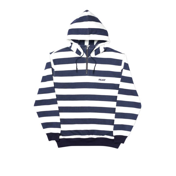 Thumbnail TRI-STRIPE-ZIP HOOD WHITE / NAVY one color