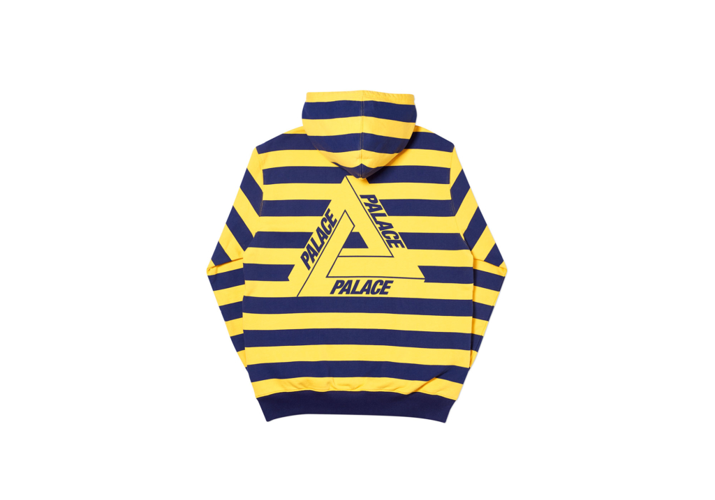 Tri-Stripe-Zip Hood Yellow / Navy - Autumn 2019 - Palace Community