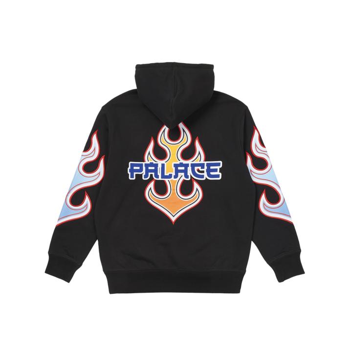 Thumbnail FLAME ZIP HOOD BLACK one color