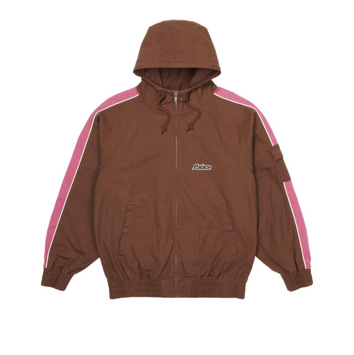 Thumbnail LOWERCASE HOODED COTTON JACKET BROWN / PINK one color