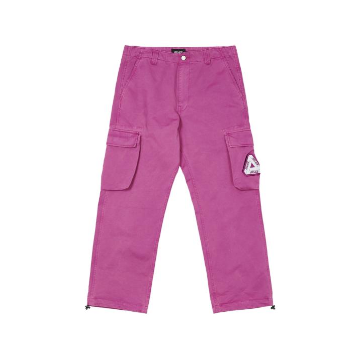 Thumbnail GARMENT DYED CARGO TROUSERS PINK one color