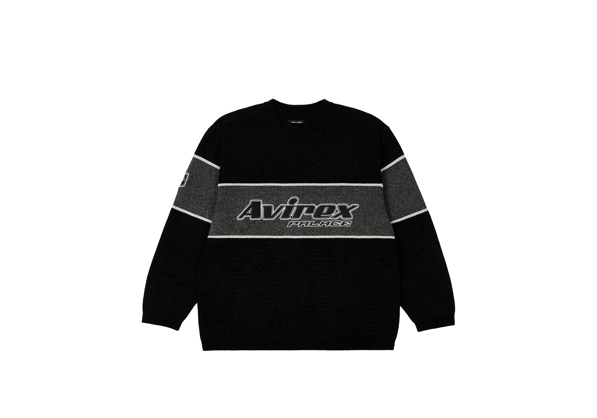 Palace Avirex Chenille Knit Black - Autumn 2023 - Palace Community