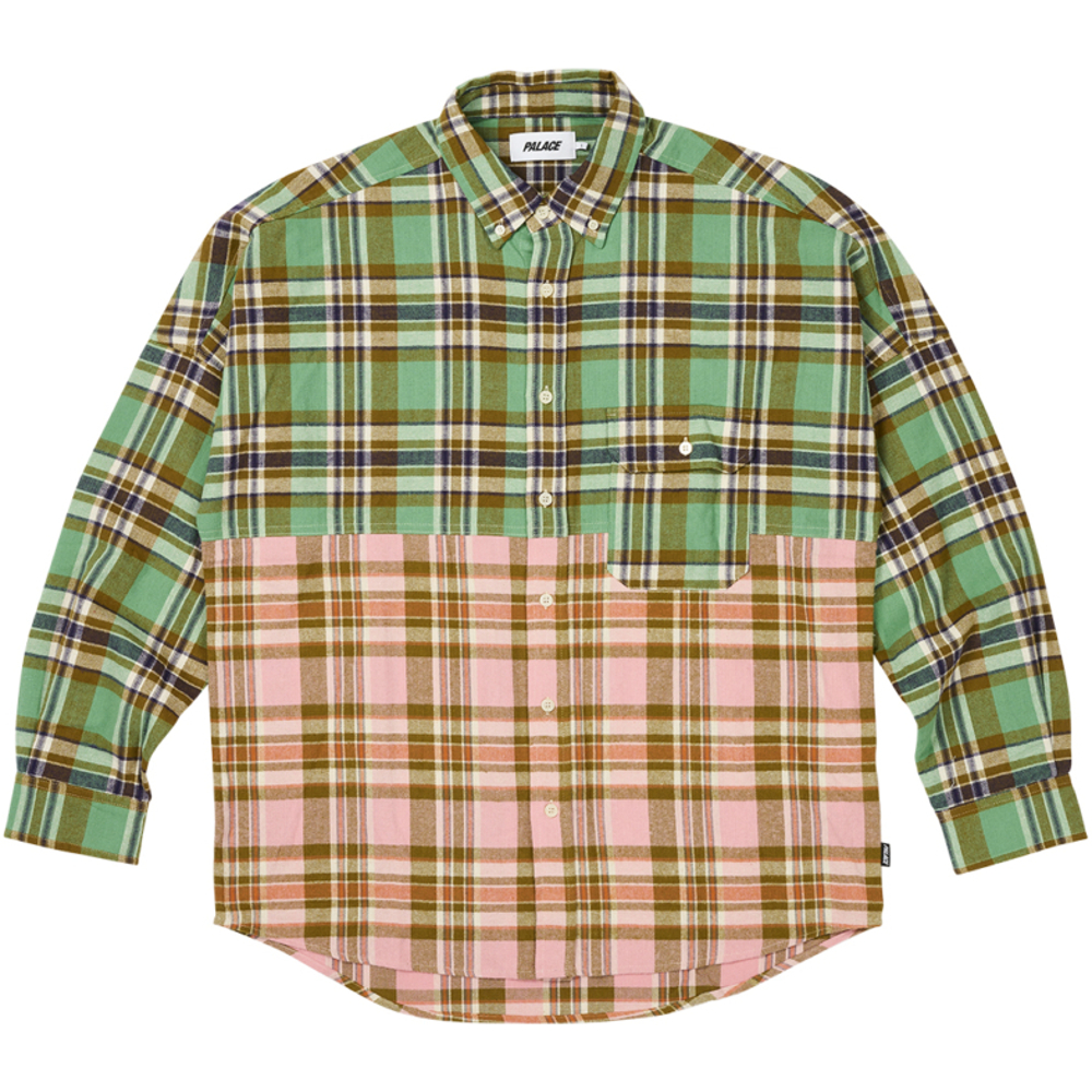 Thumbnail CHECKMATE DROP SHOULDER SHIRT GREEN one color