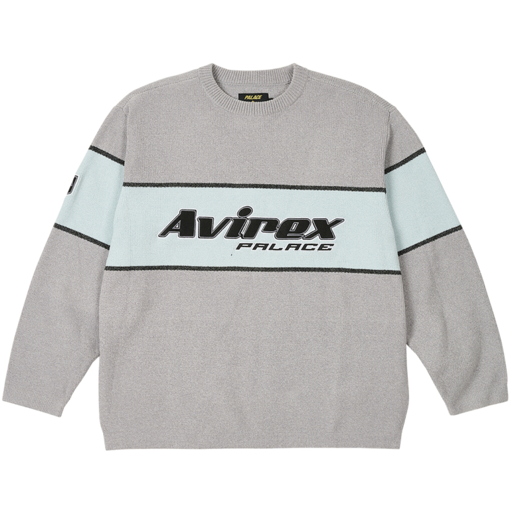 Thumbnail PALACE AVIREX CHENILLE KNIT GREY one color