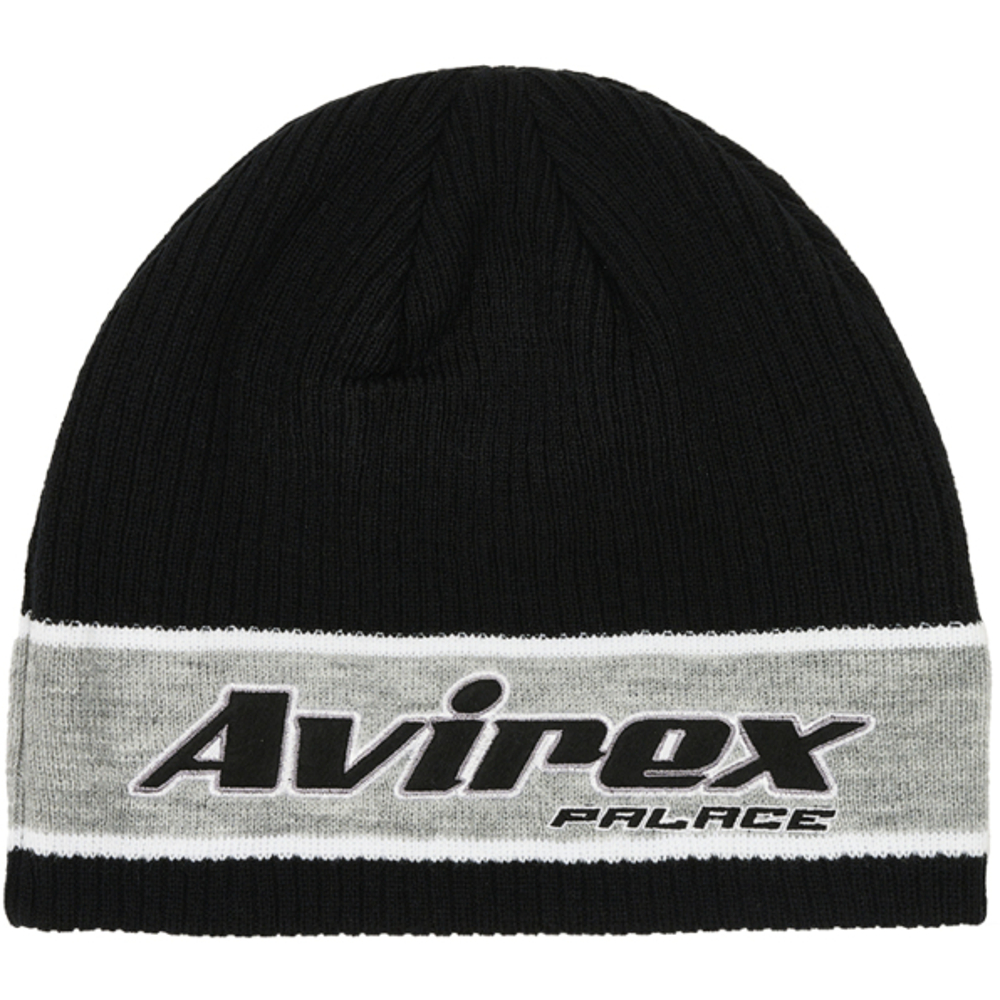 Thumbnail PALACE AVIREX NEIN CUFF BEANIE BLACK one color