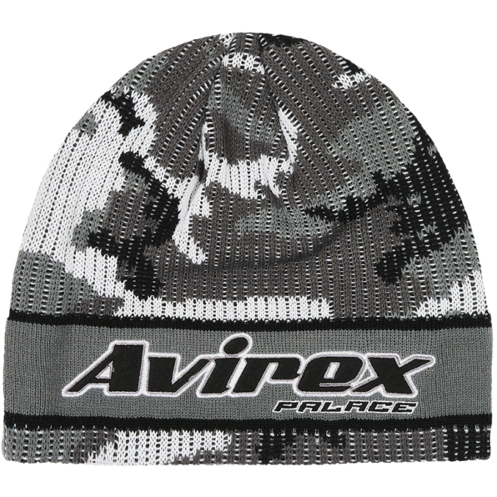 Thumbnail PALACE AVIREX NEIN CUFF BEANIE GREY MARL one color