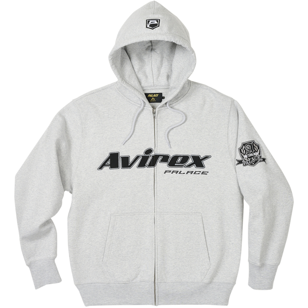 Thumbnail PALACE AVIREX ZIP HOOD GREY MARL one color