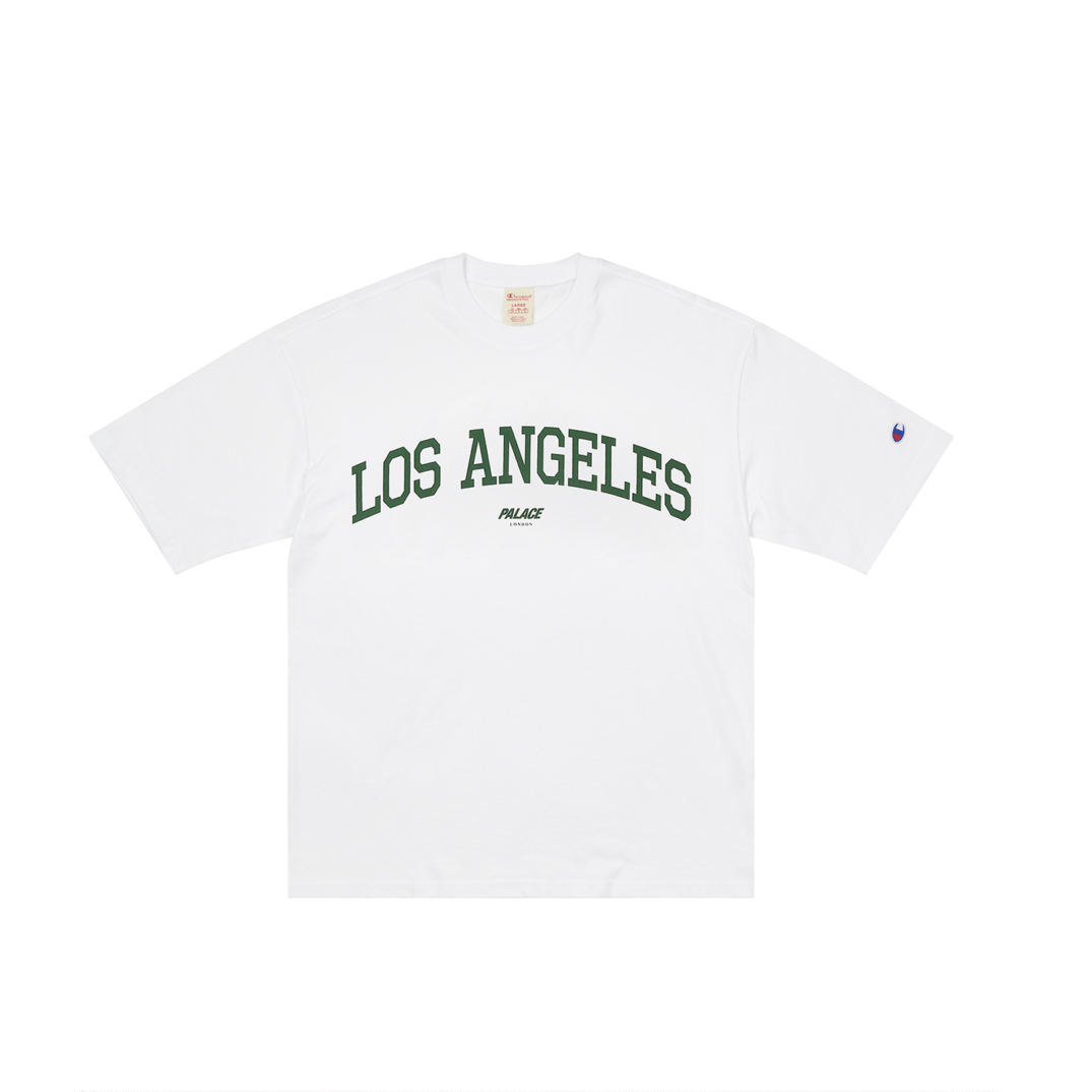 PALACE CHAMPION SHOP T-SHIRT LOS ANGELES WHITE one color