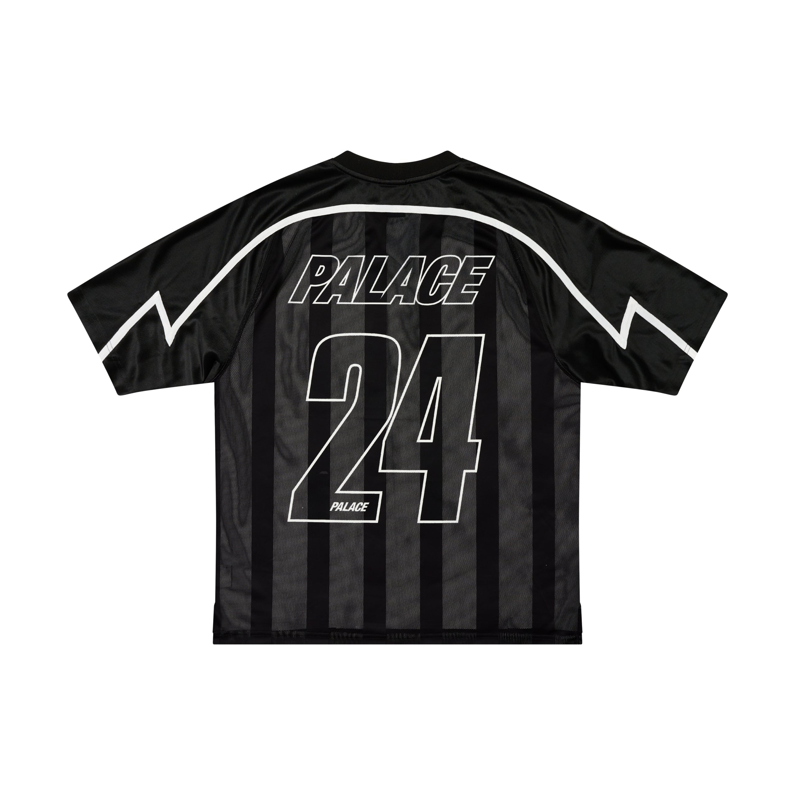 Thumbnail MESHY STRIPE JERSEY BLACK one color