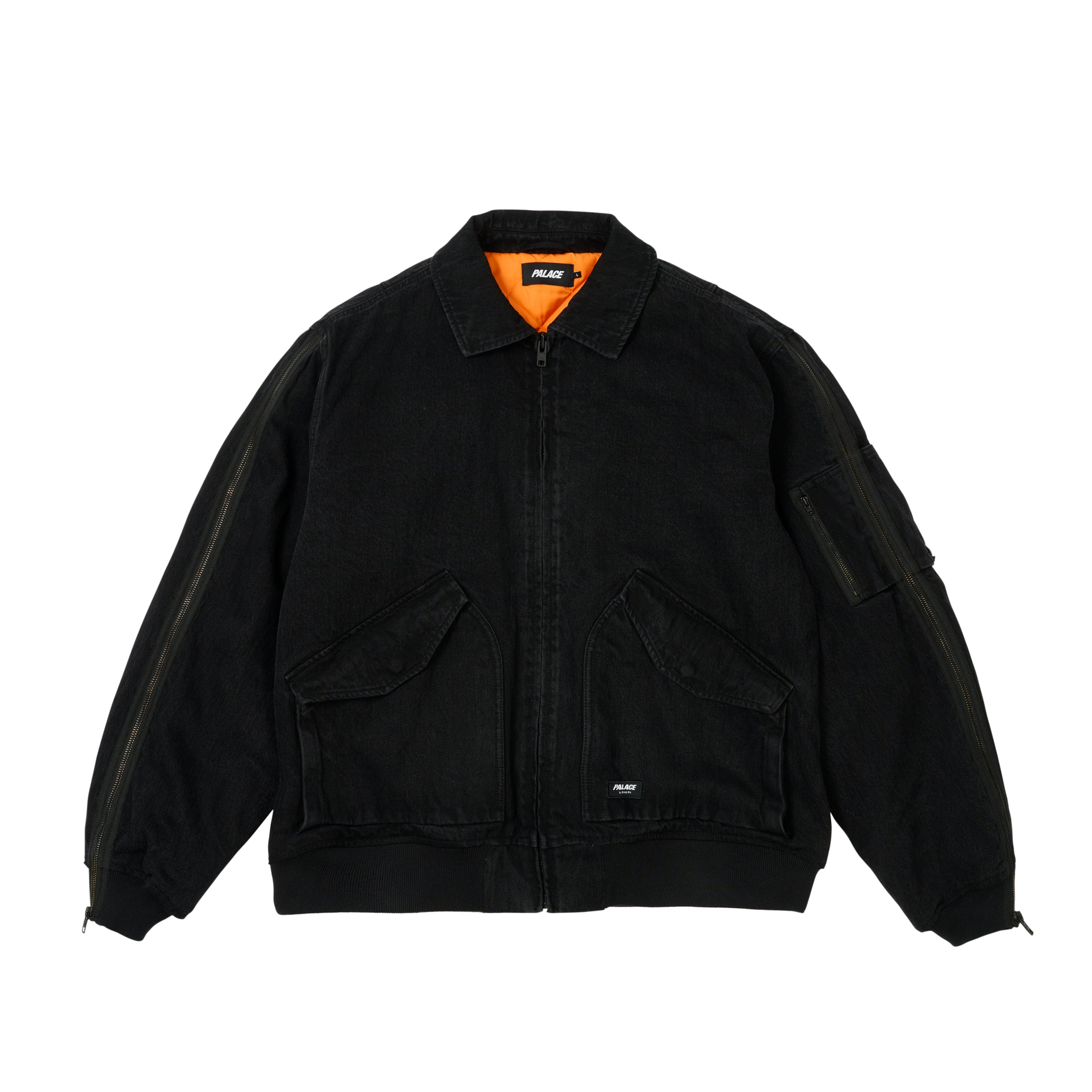 Thumbnail ZIPPED MA-1 BOMBER JACKET BLACK one color