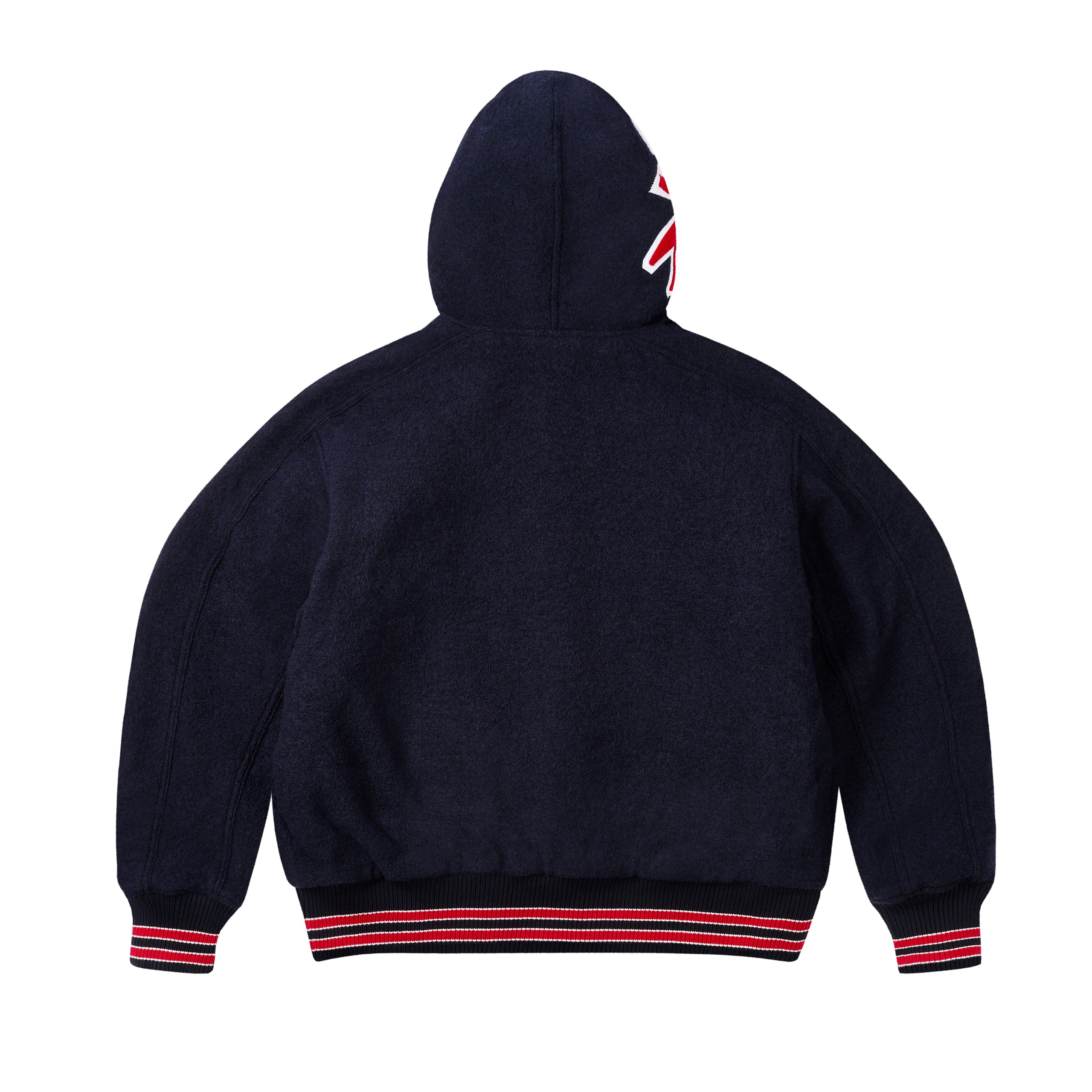 Thumbnail HOODED VARSITY JACKET NAVY one color