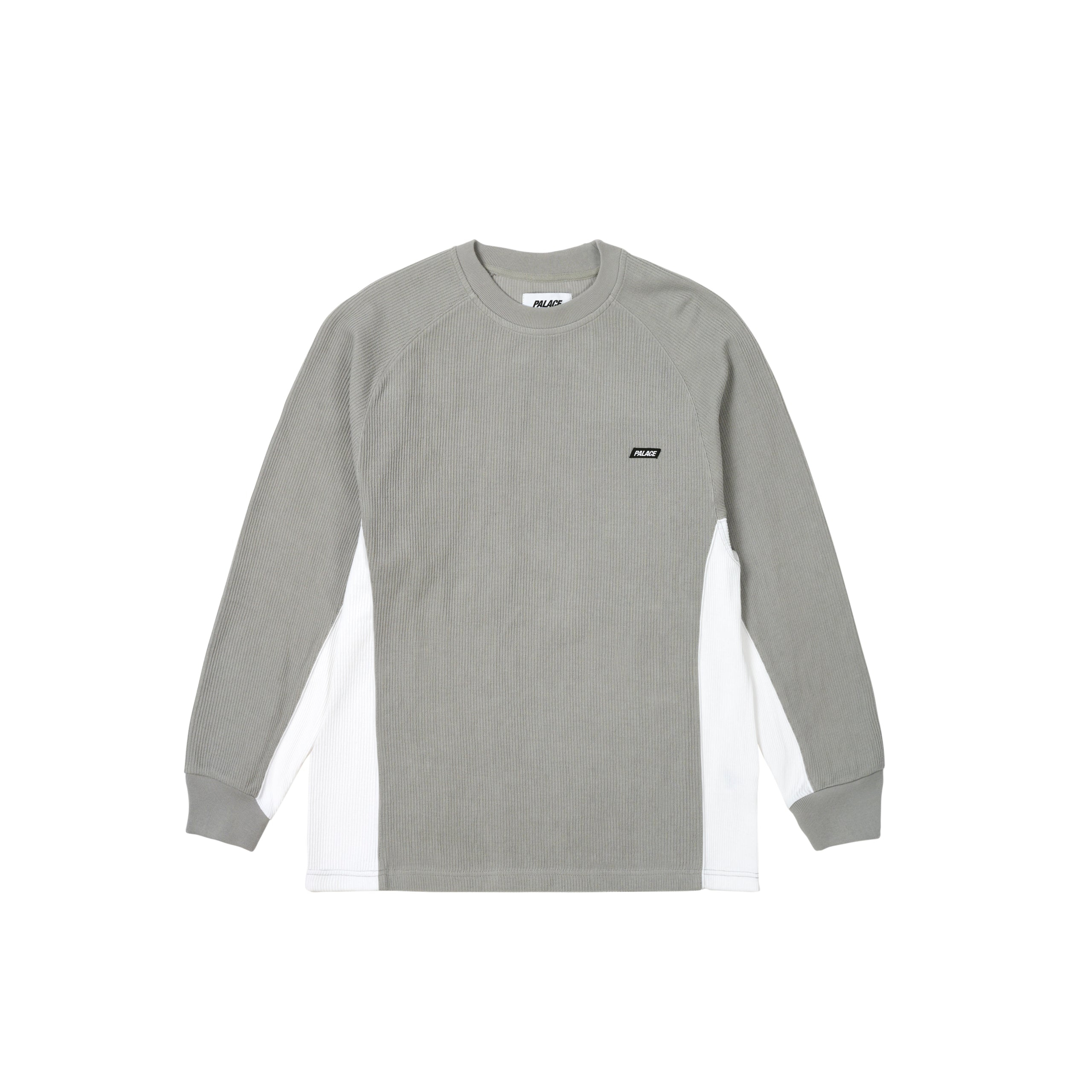 Thumbnail RIB JERSEY LONGSLEEVE CONCRETE GREY / WHITE one color