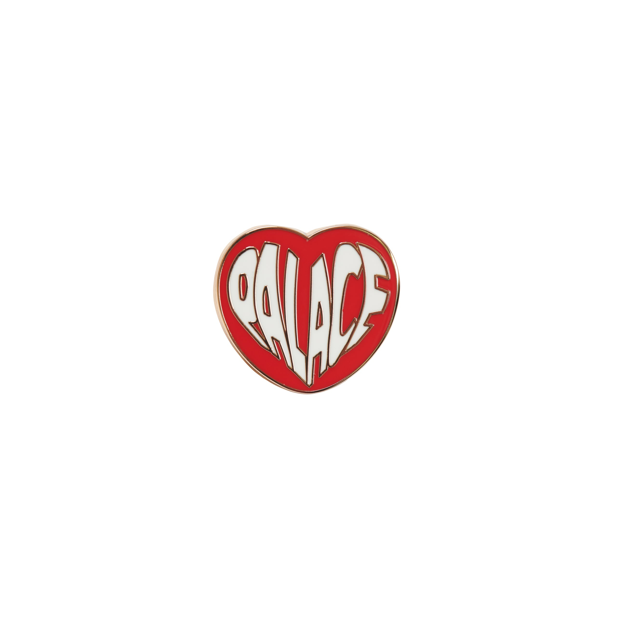 Thumbnail HEART PIN BADGE RED / WHITE one color