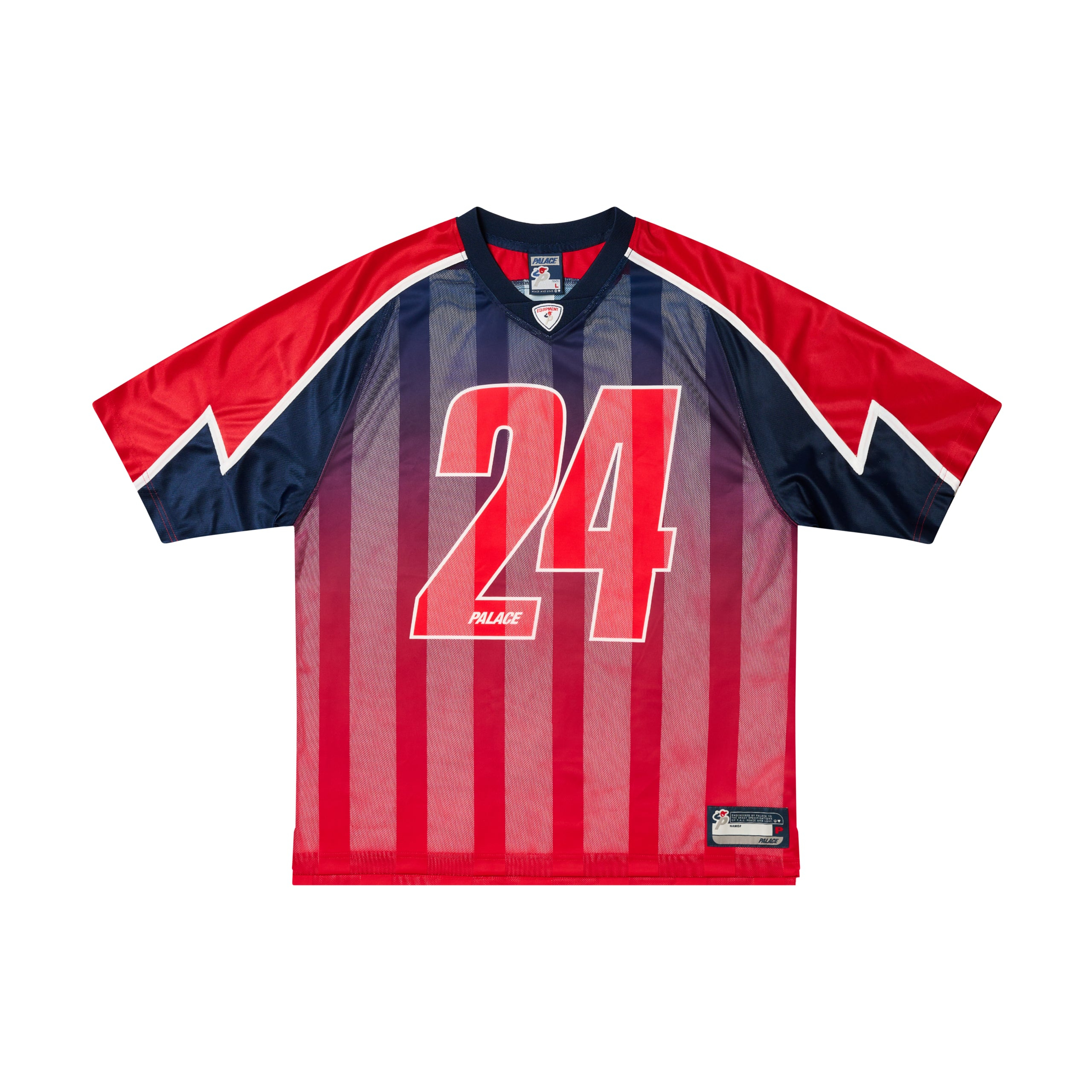 Thumbnail MESHY STRIPE JERSEY RED / NAVY one color