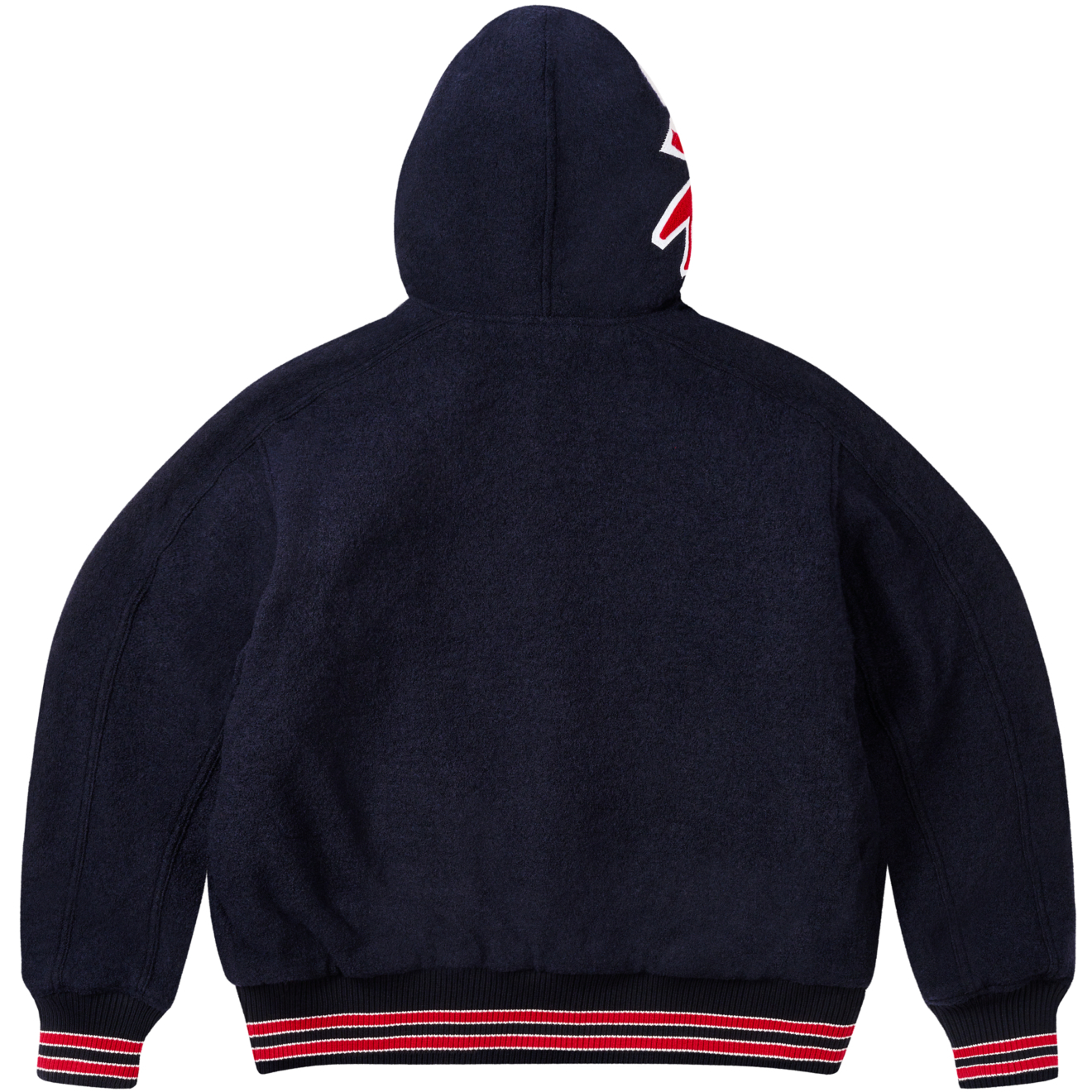 Thumbnail HOODED VARSITY JACKET NAVY one color