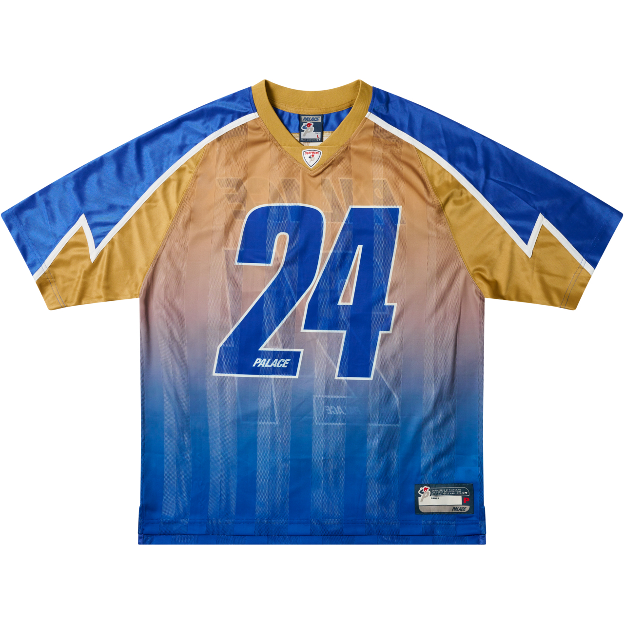 Thumbnail MESHY STRIPE JERSEY BLUE / GOLD one color