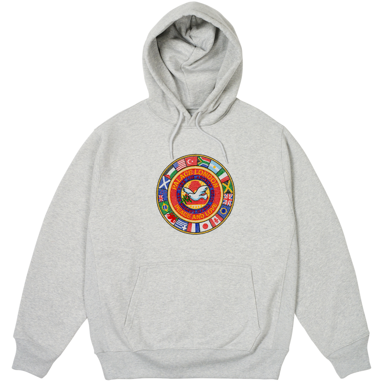 Thumbnail PALACE NATIONS HOOD GREY MARL one color