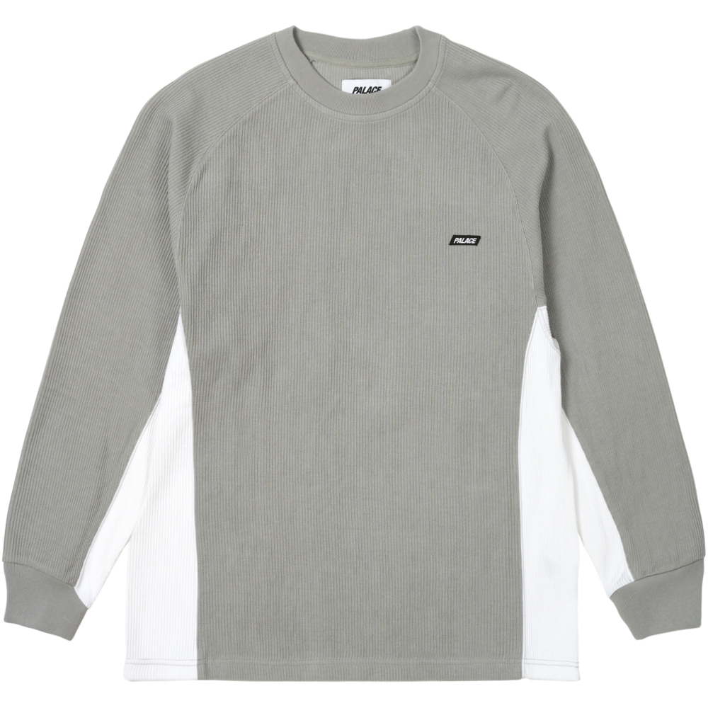 Thumbnail RIB JERSEY LONGSLEEVE CONCRETE GREY / WHITE one color