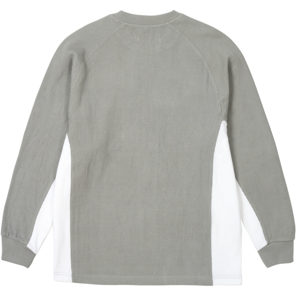 Thumbnail RIB JERSEY LONGSLEEVE CONCRETE GREY / WHITE one color