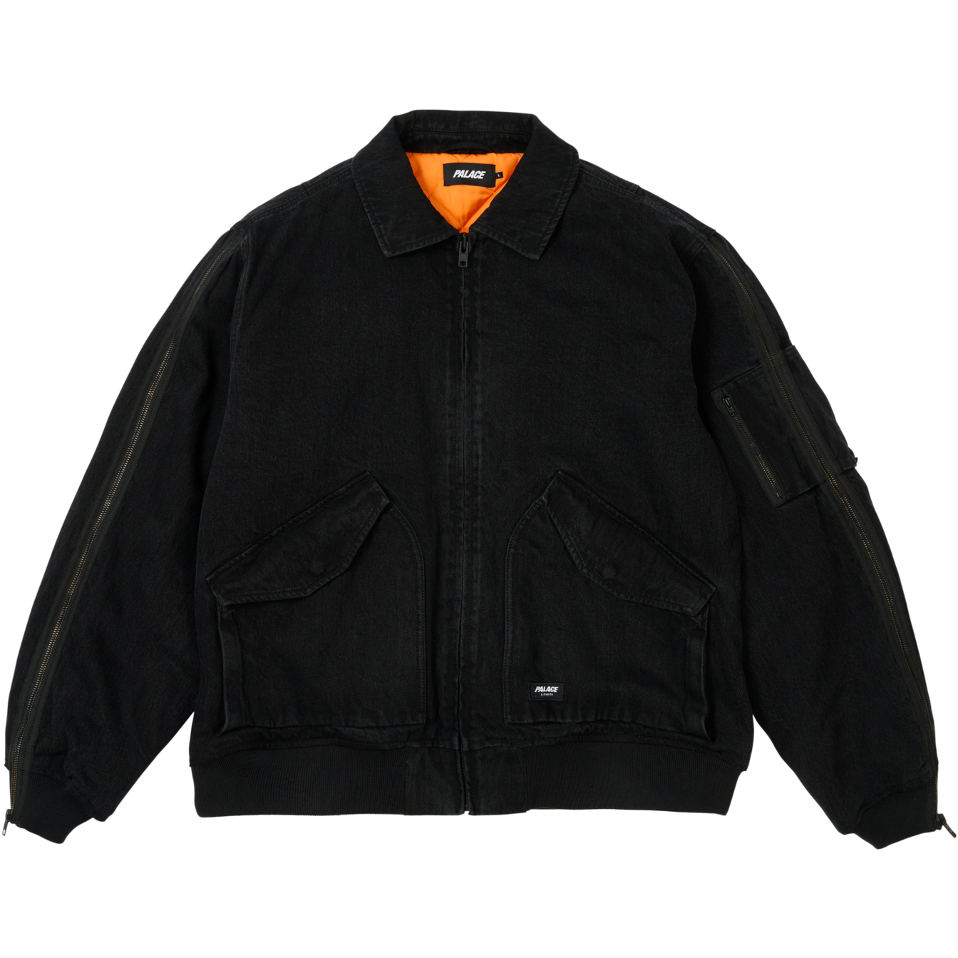 Thumbnail ZIPPED MA-1 BOMBER JACKET BLACK one color