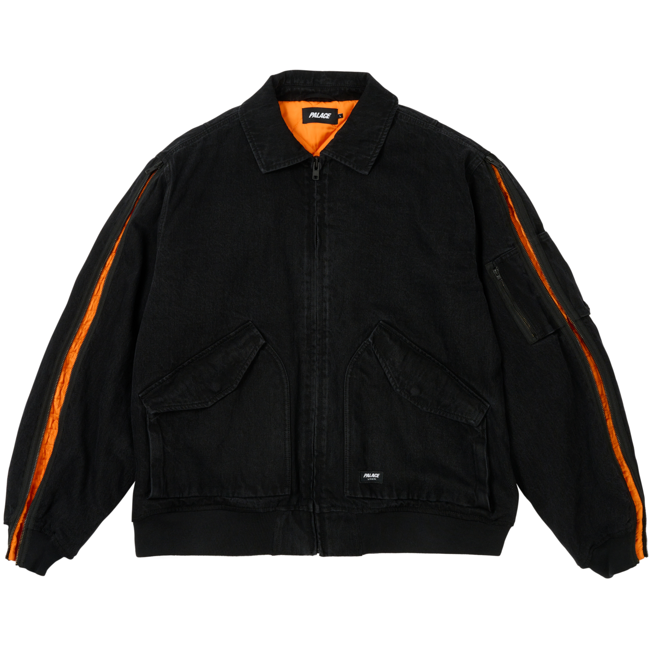 Thumbnail ZIPPED MA-1 BOMBER JACKET BLACK one color