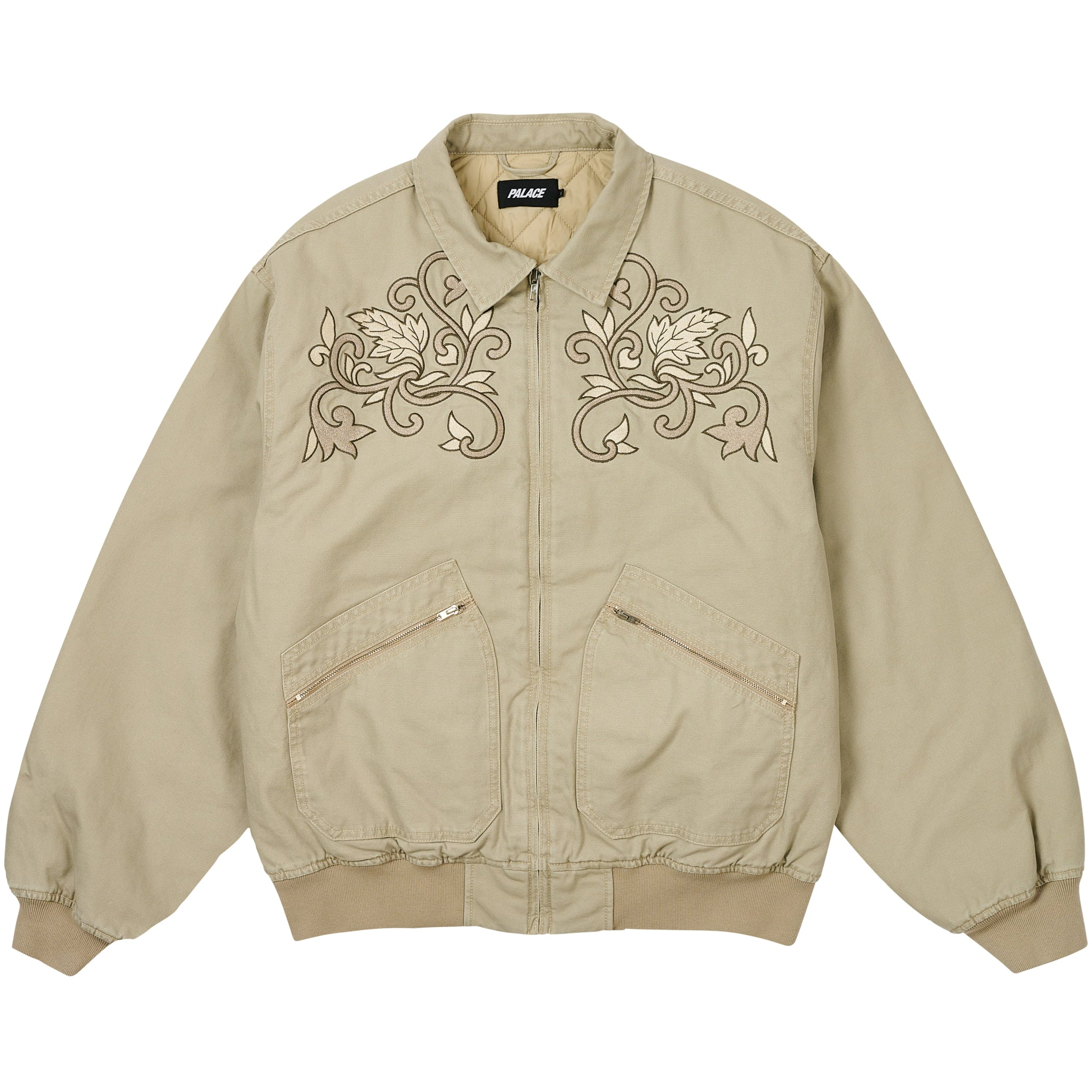 Thumbnail FLORAL CANVAS BOMBER JACKET STONEY GREY one color