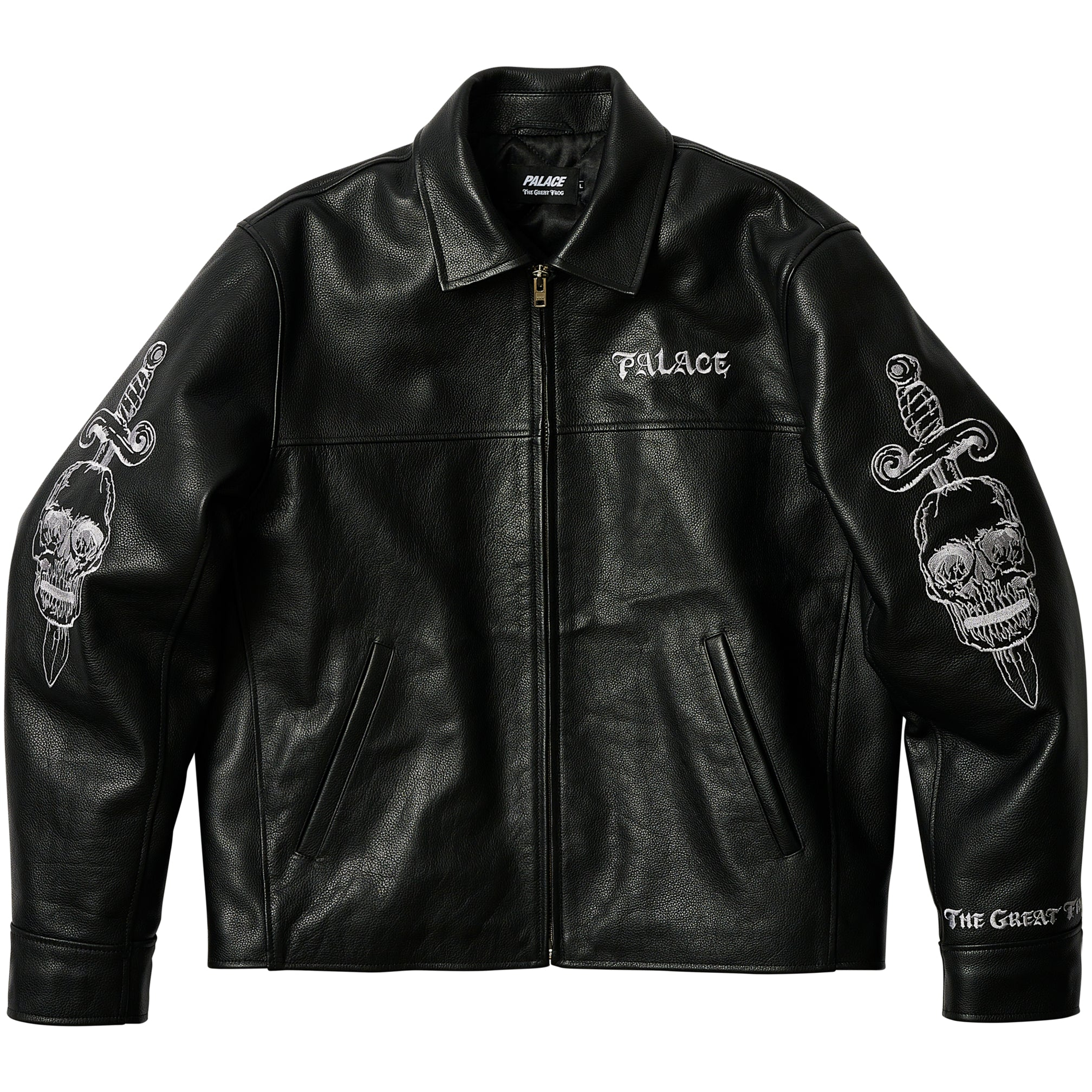 Thumbnail PALACE TGF LEATHER JACKET BLACK one color