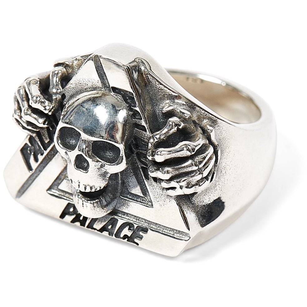 Thumbnail PALACE TGF TRI-SKULL RING SILVER one color