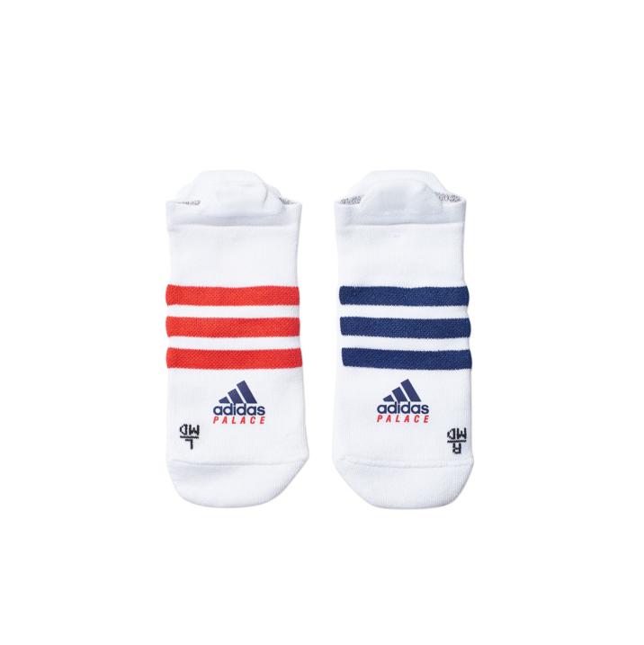 Thumbnail ADIDAS PALACE ON COURT NO SHOW SOCK WHITE / RED / DARK BLUE one color