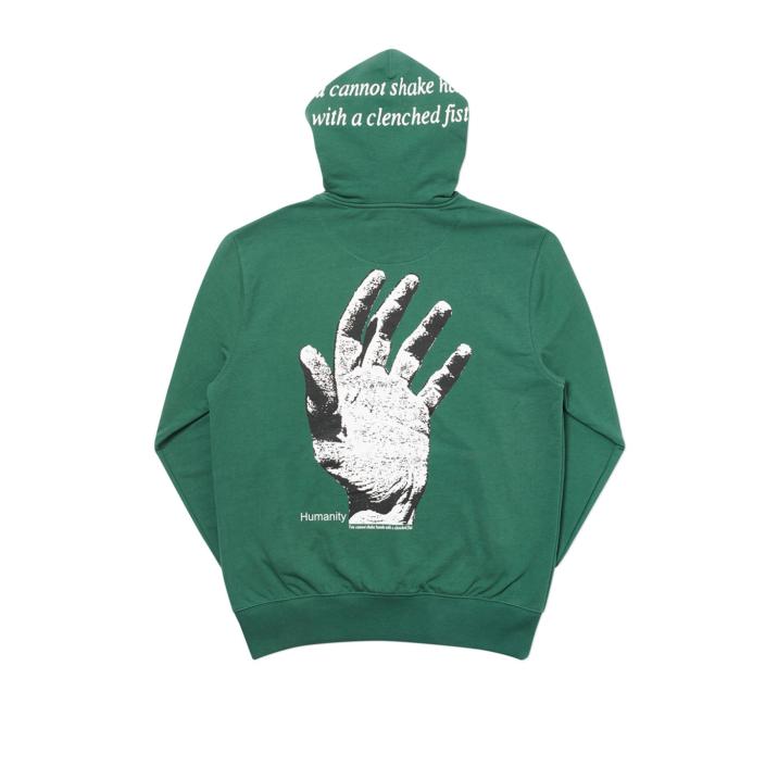 PALACE ANARCHIC HOODIE HUMANITY GREEN one color